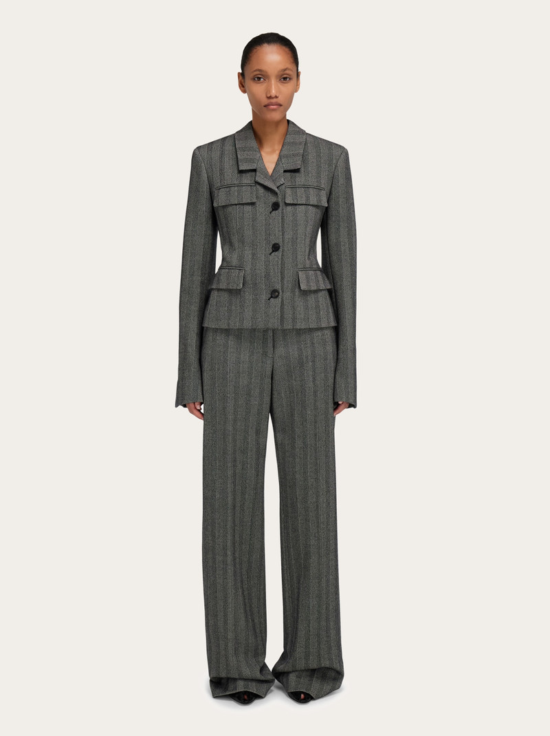 Tailored trouser in chevron 7