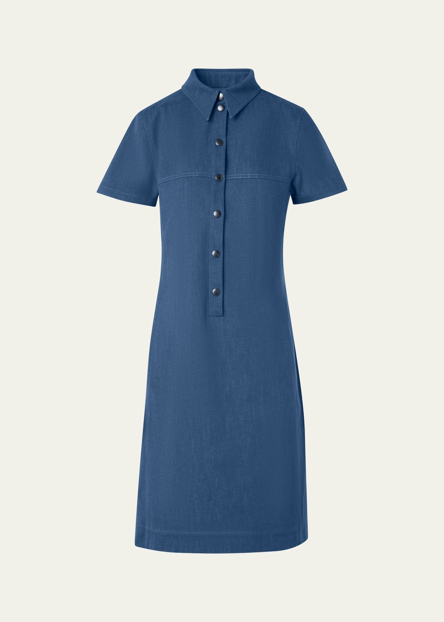 Denim Polo Dress - 1