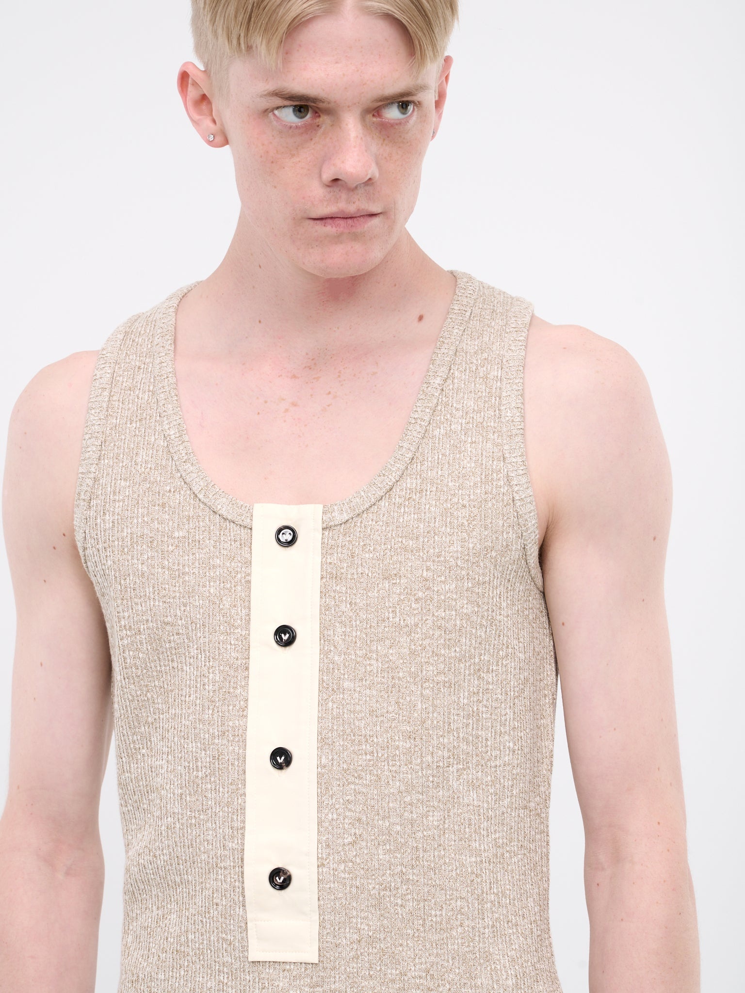 Rib-Knit Sleeveless Tank Top - 4