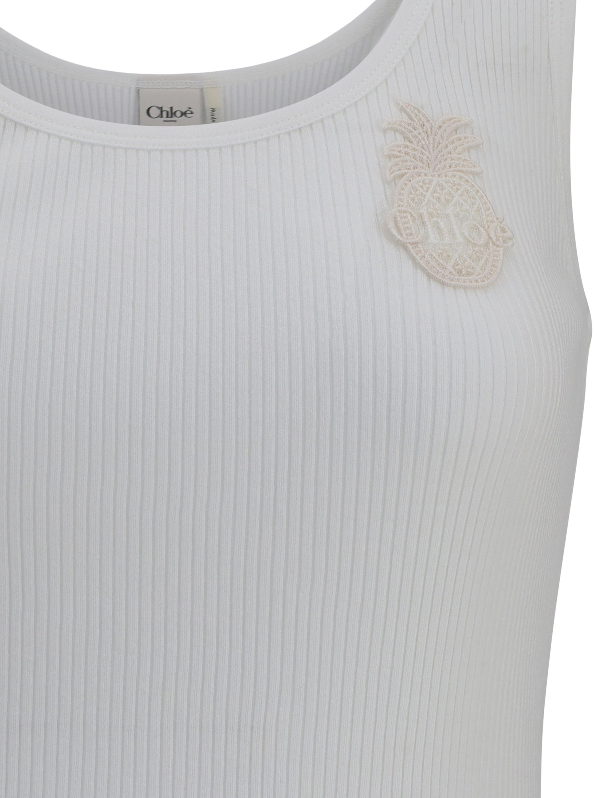 Chloé Women Ribbed Jersey Top - 3