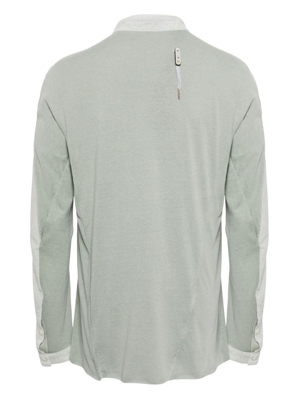 stand-up-collar long-sleeve cotton shirt - 2