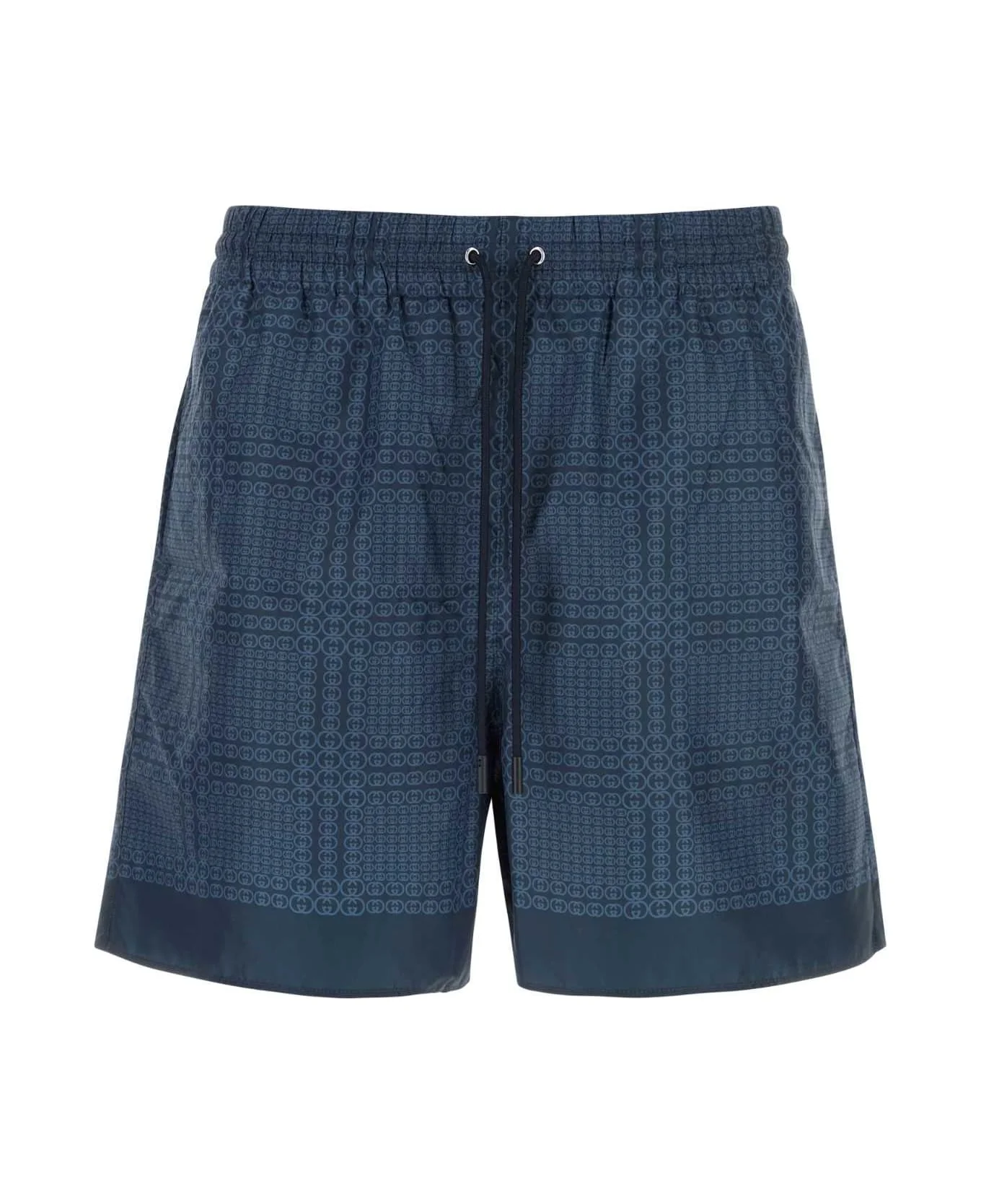 Printed Polyester Swimming Shorts - 1
