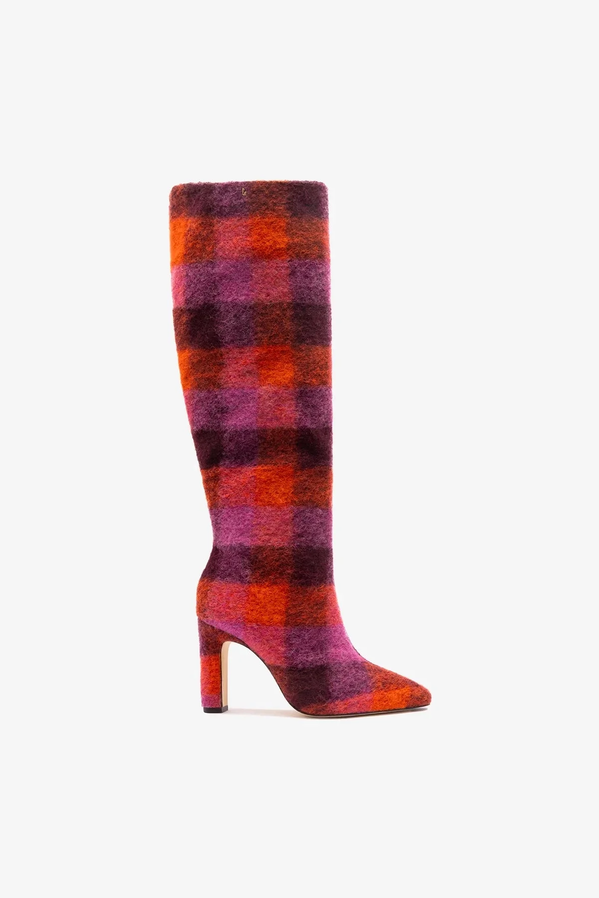 Cindy Hi Boot Plum Printed Felt - 1