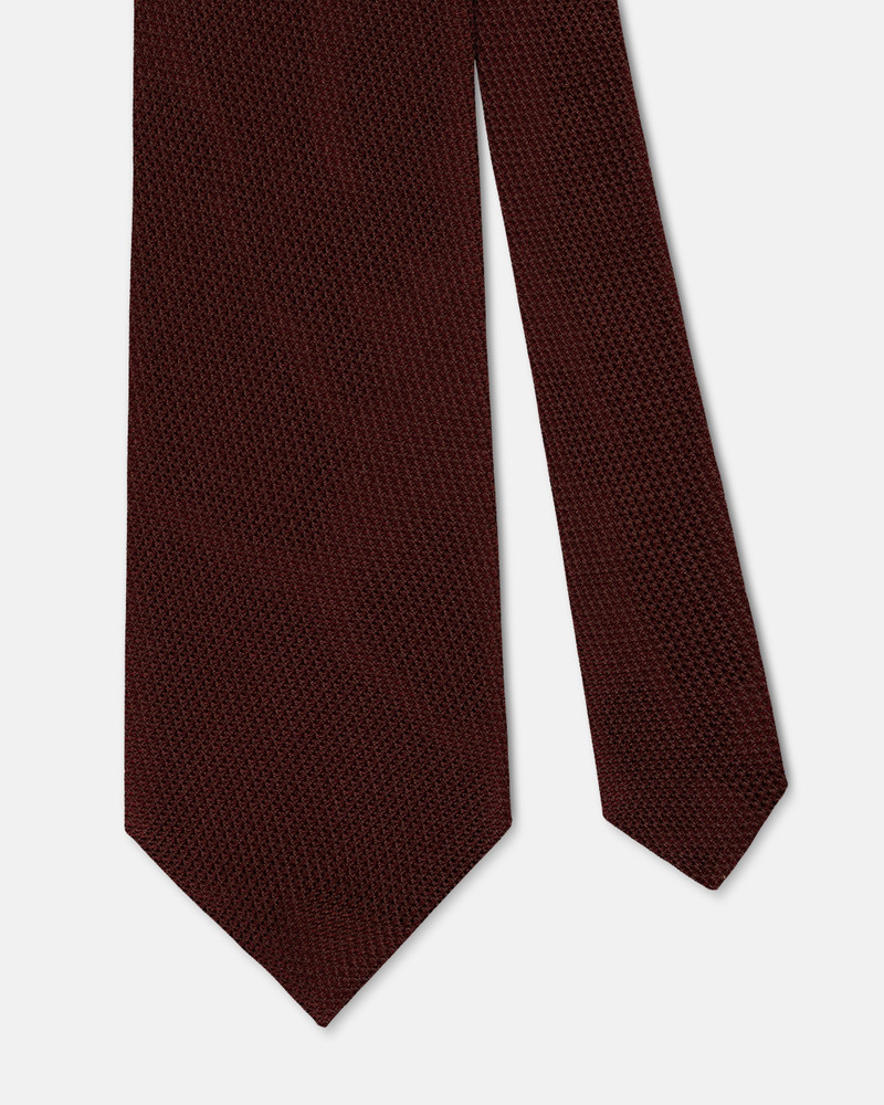 J. PRESS MADE-IN-ENGLAND SOLID BURGUNDY GRENADINE TIE outlook