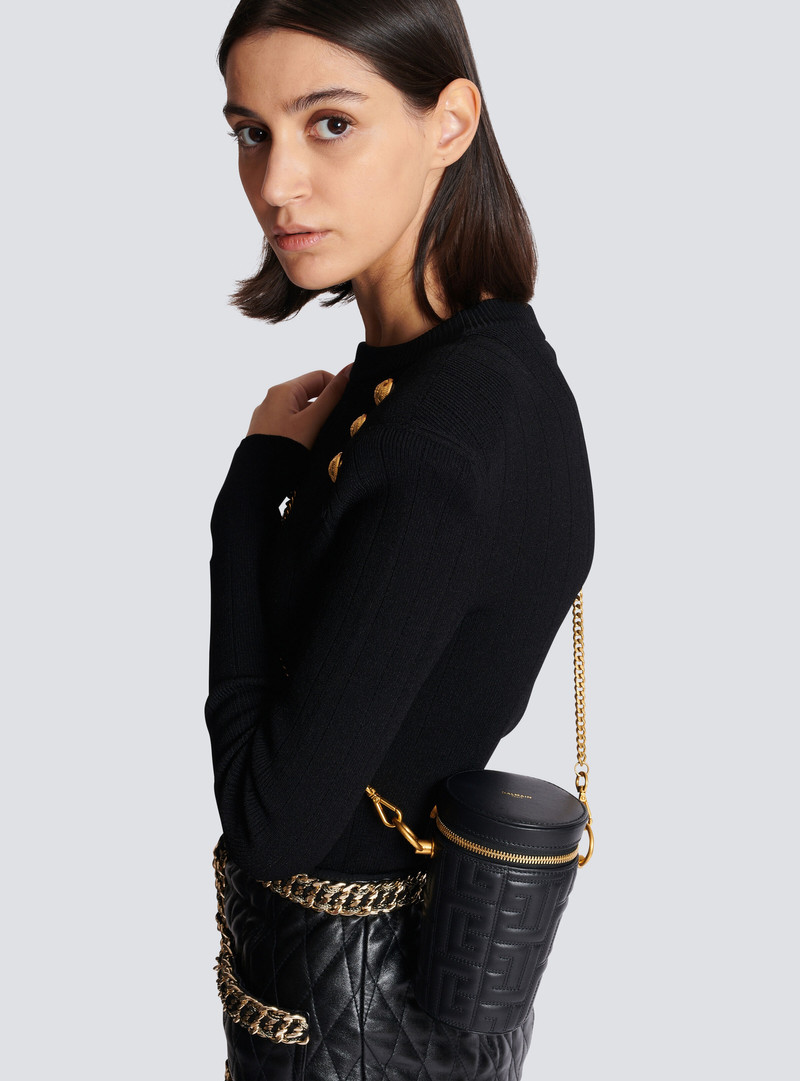 1945 quilted leather minaudière bag 8