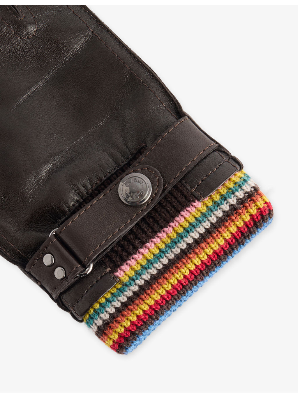 Signature Stripe Leather Gloves - 2