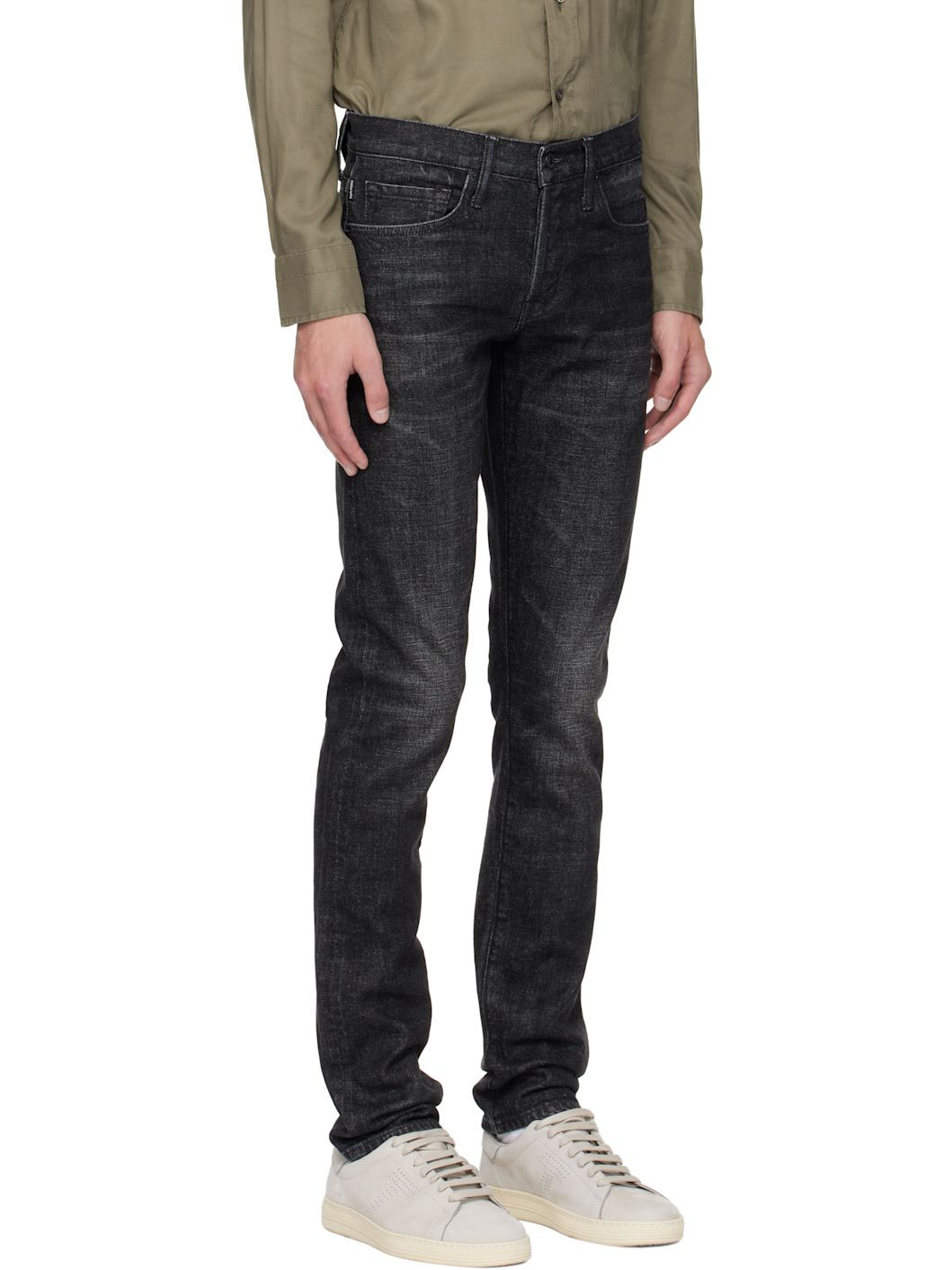 Black Selvedge Slim Fit Jeans - 2