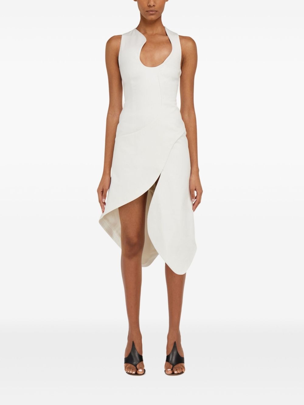 asymmetric midi dress - 2