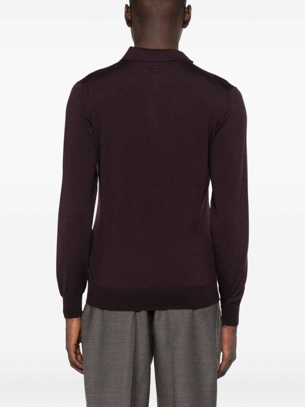 long-sleeve button polo shirt - 3