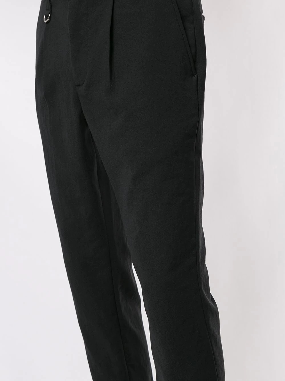 double cuff slim fit tuck pants - 5