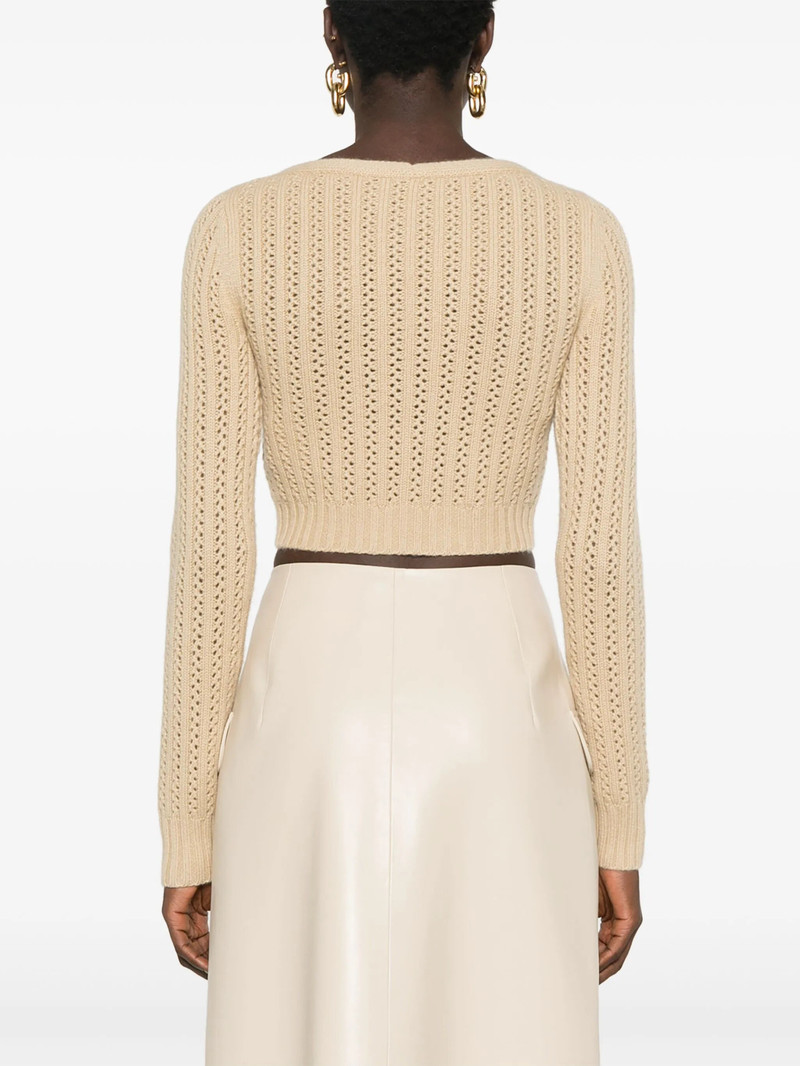 Max Mara Cropped Open-knit Jumper outlook