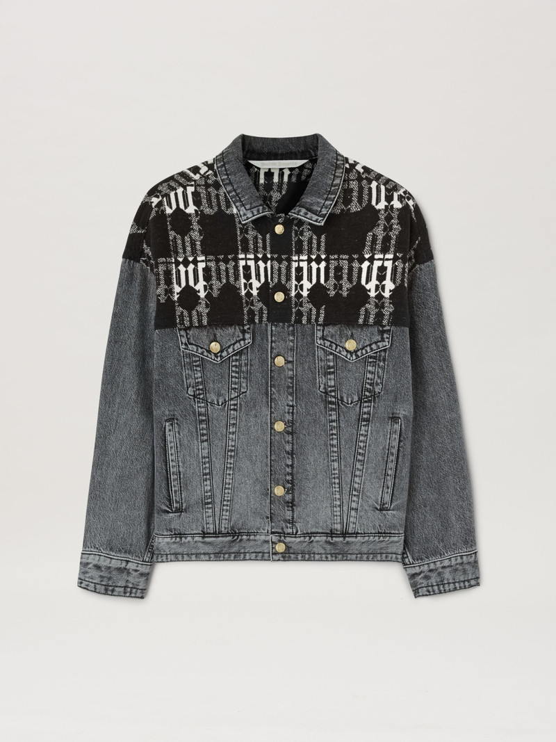 Denim Jacket Monogram checked insert - 1