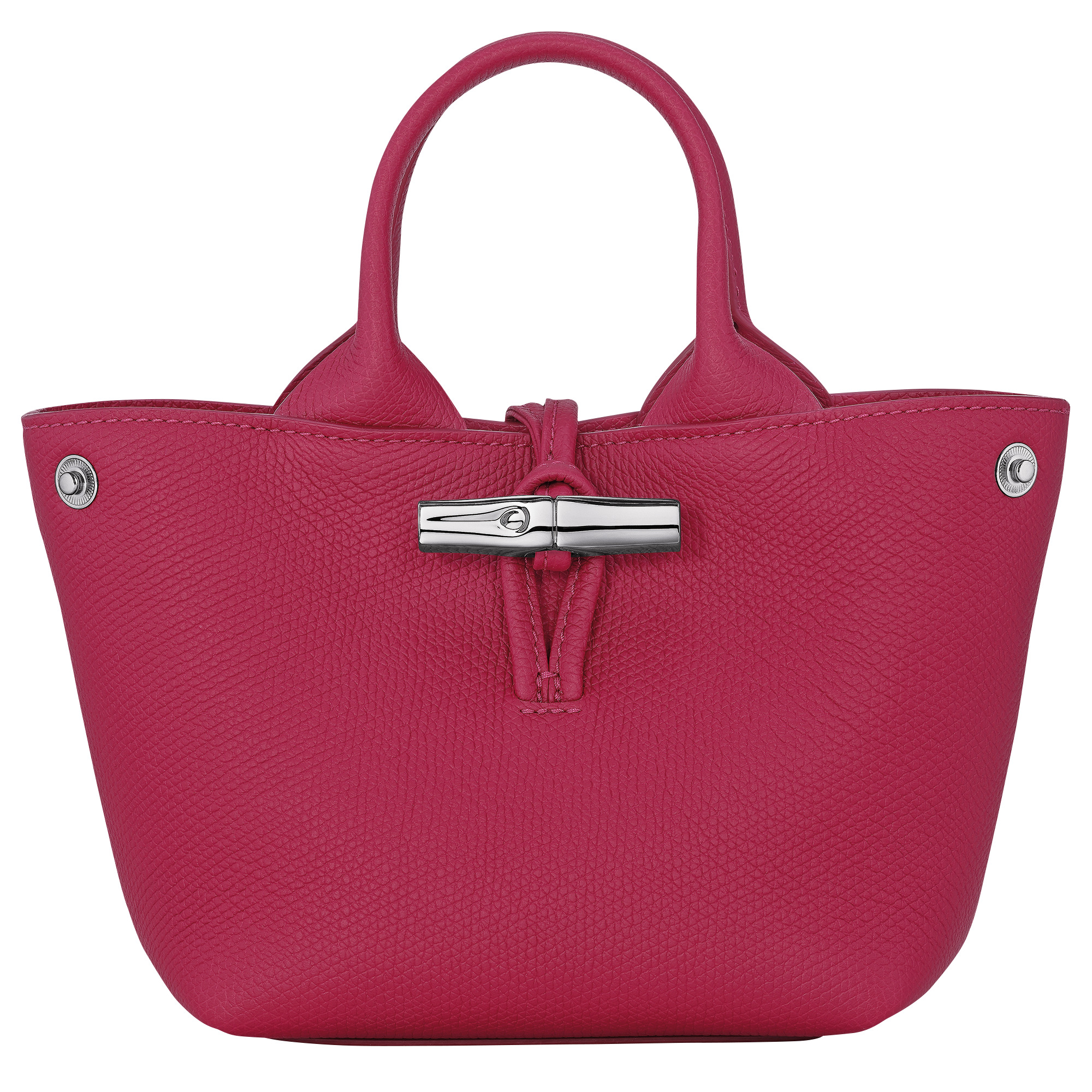 Le Roseau XS Handbag Beetroot - Leather - 5