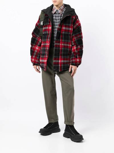 Dolce & Gabbana reversible plaid puffer jacket outlook