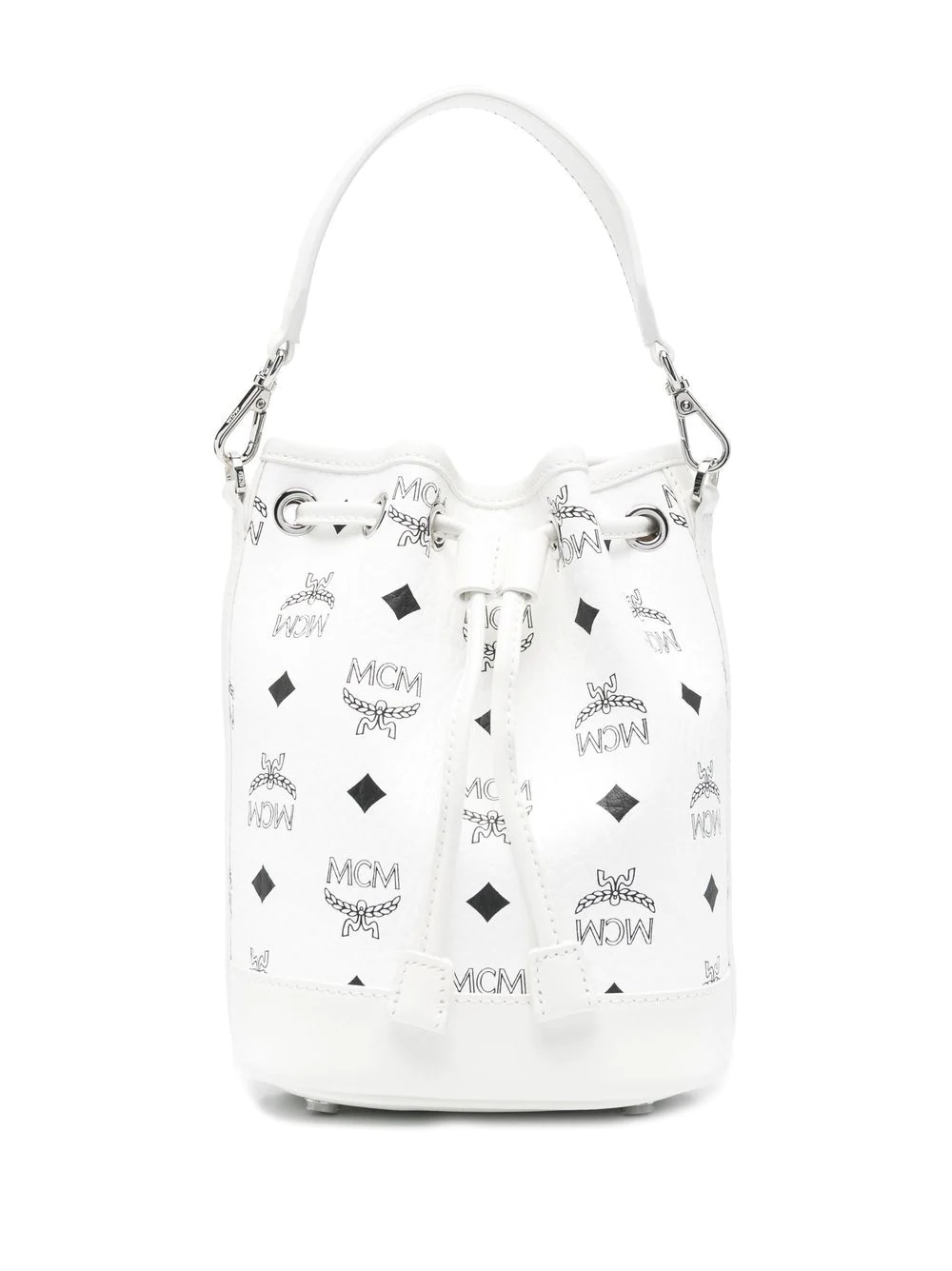 logo-print drawstring bucket bag - 6