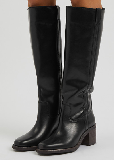 Isabel Marant Étoile Seenia 65 black leather knee-high boots outlook