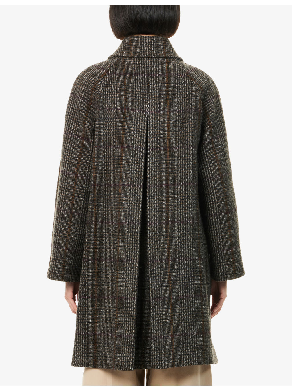 Pitone Raglan-Sleeves Wool-Blend Coat - 4