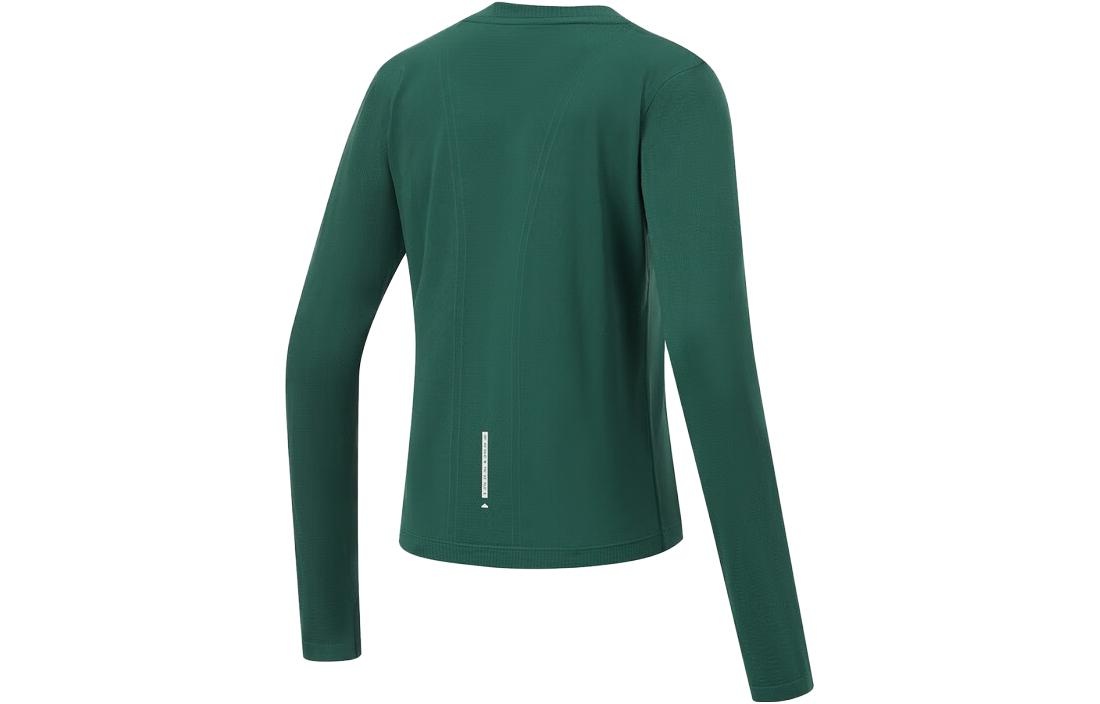 (WMNS) Li-Ning Logo Running Long Sleeve T-Shirt 'Forest Green' ATLT082-6 - 2