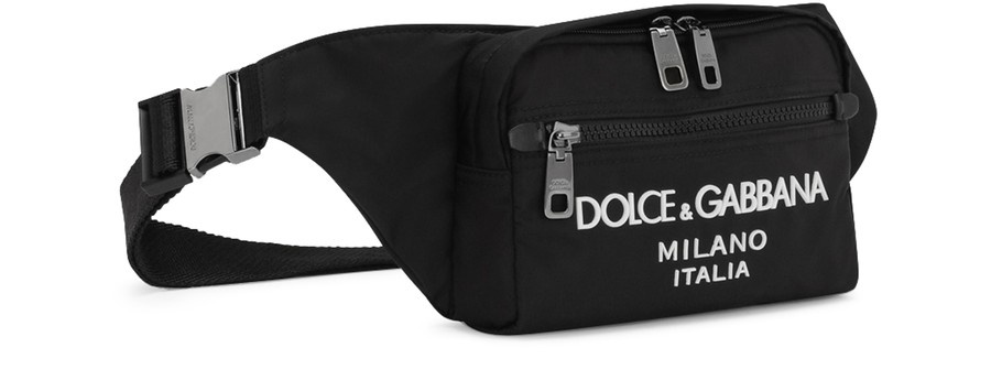 Small belt bag with rubberized logo - 3