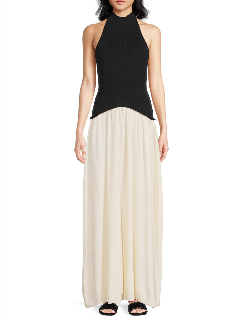Women's Soglio Halter Dress - Ecru Noir 3