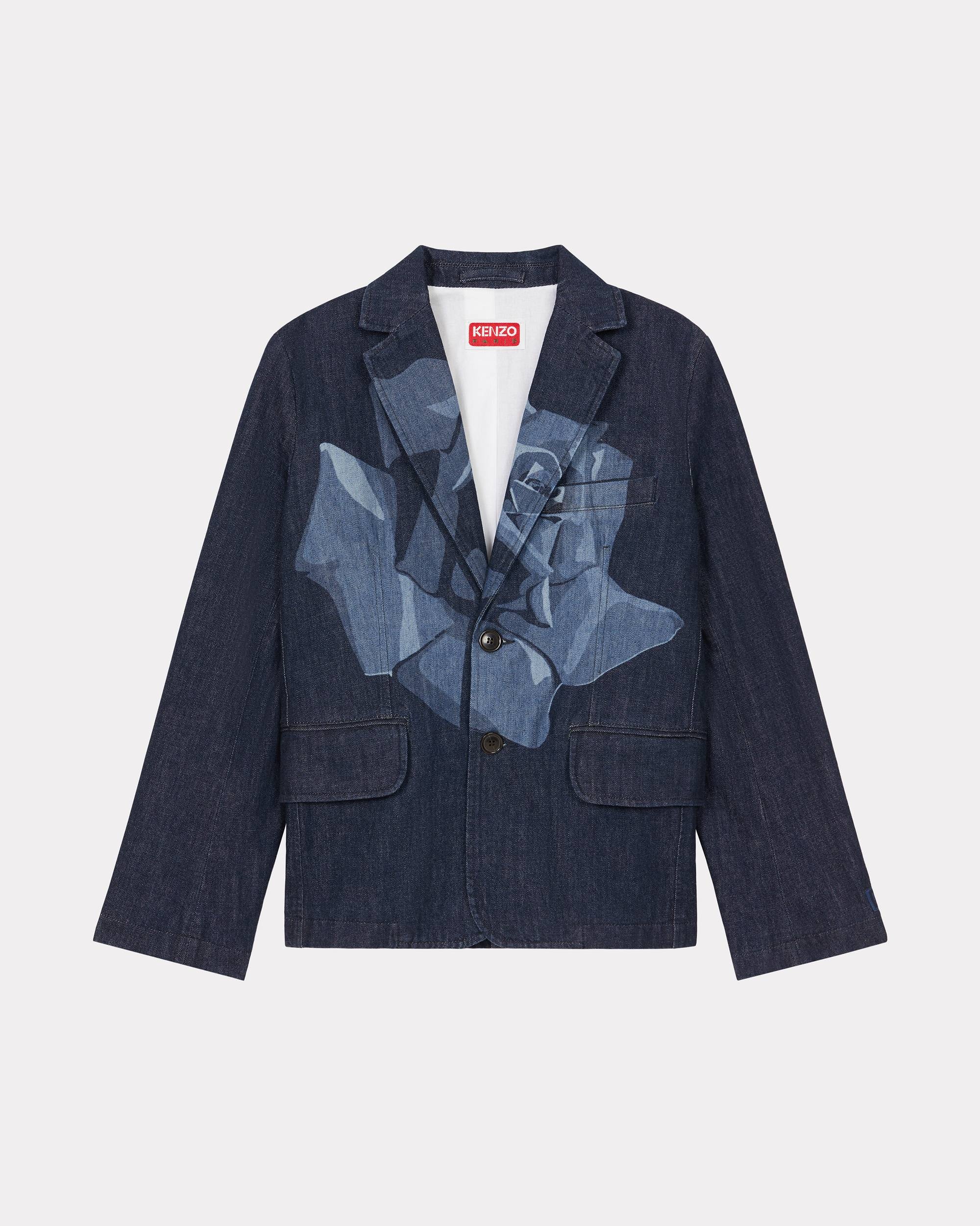 'KENZO Rose' embroidered denim talored jacket - 1