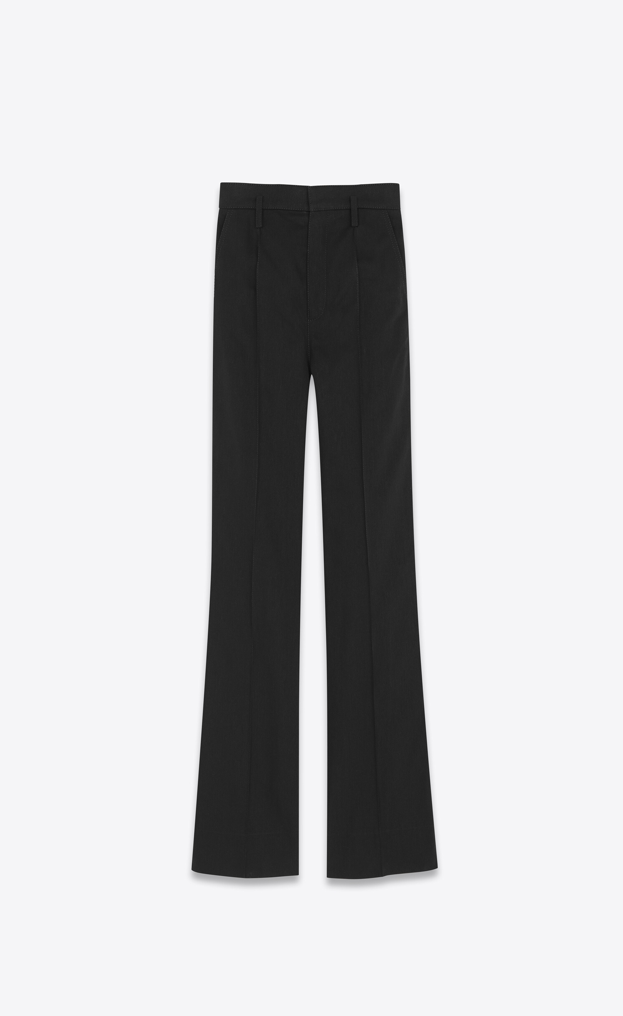 high-waisted jeans in black denim - 1