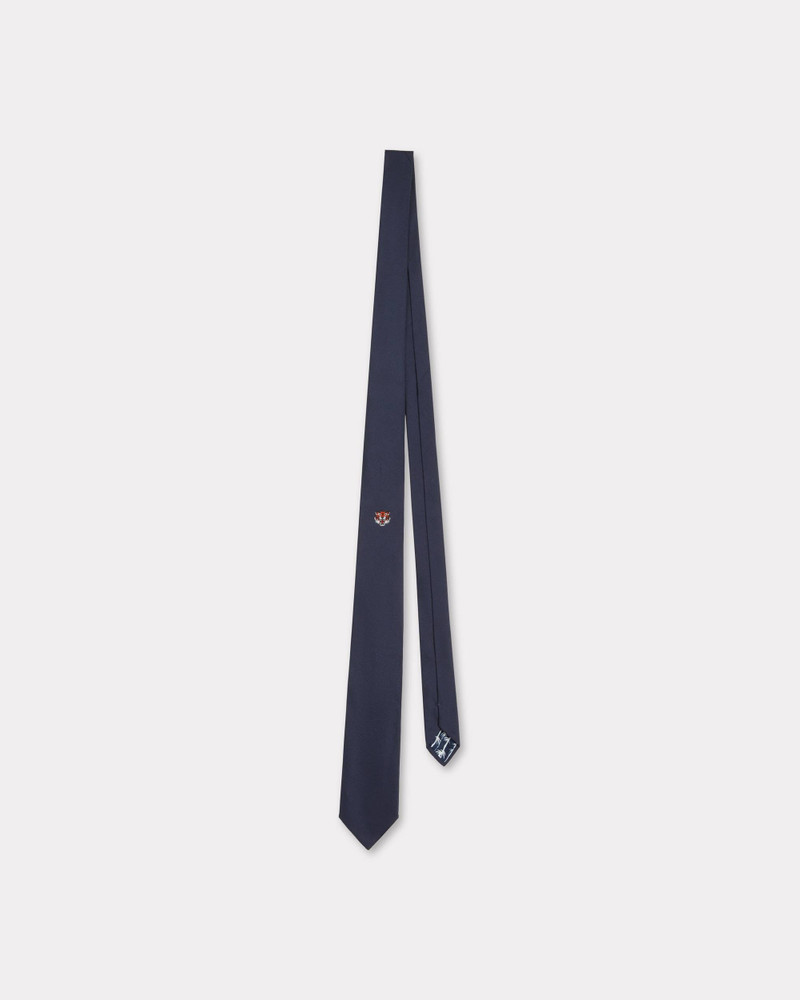 'KENZO Varsity' embroidered silk tie 1