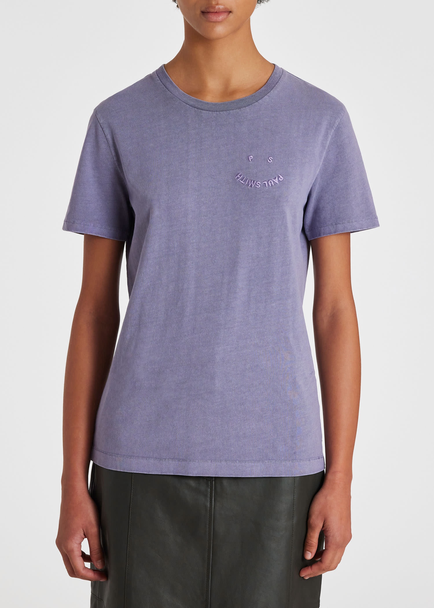 Grape Cotton 'Happy' T-Shirt - 3