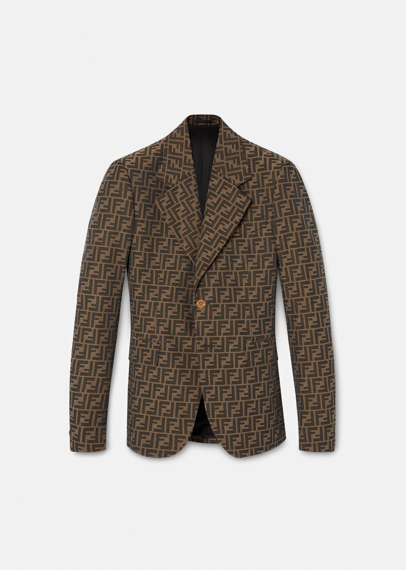 コート FENDI FW23 Ivory jacquard overcoat (FF8994AM3S F1M2A) FENDI - Ff Jacquard Trench Coat Fendi