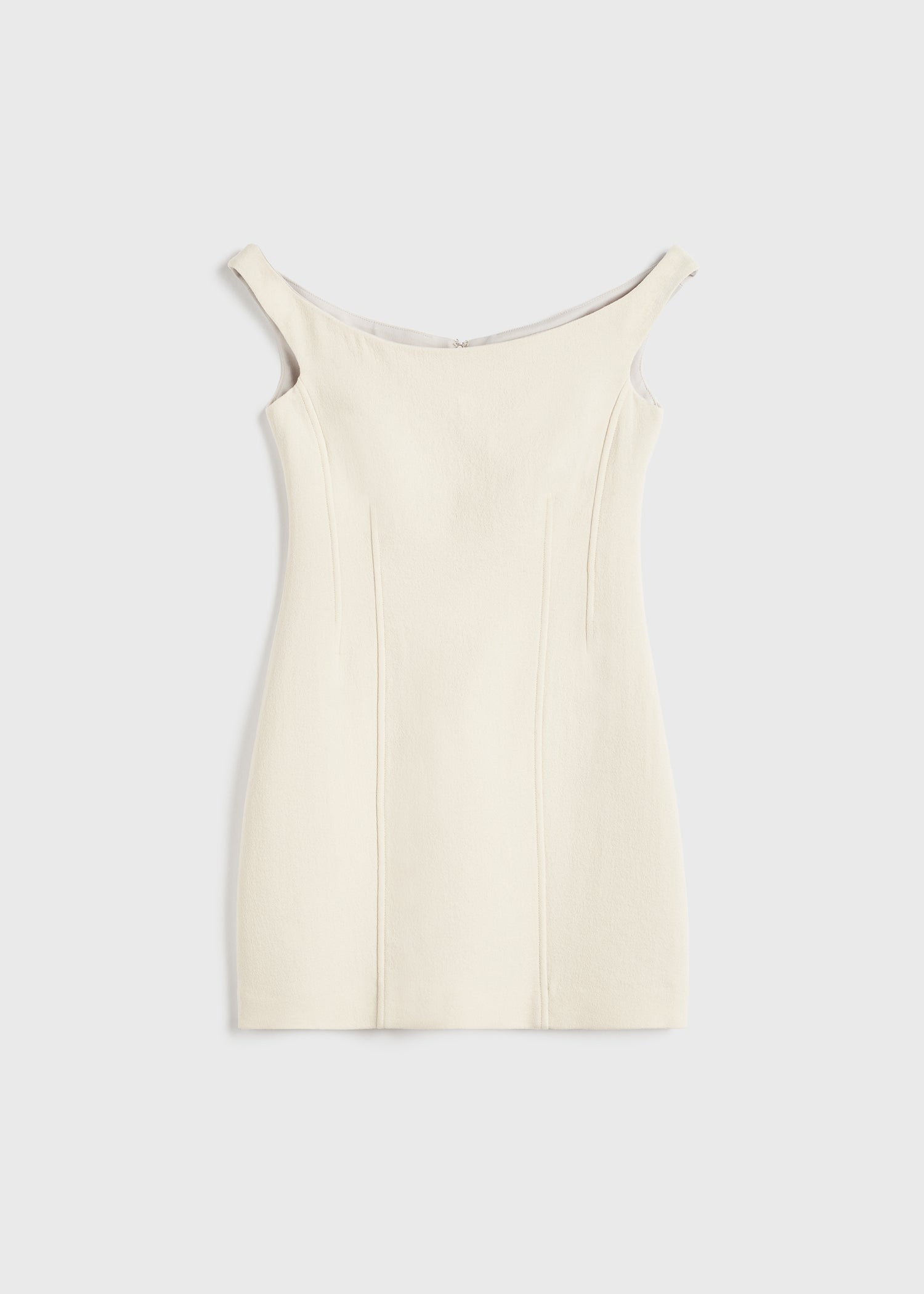 Curved off-shoulder top eggnog - 1