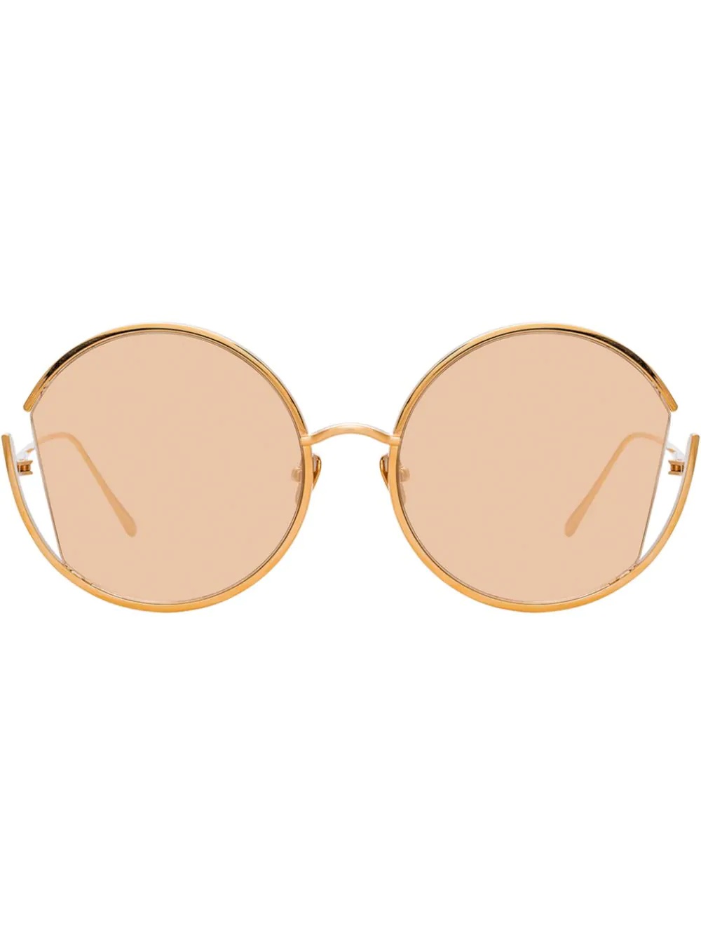 round cut-out frame sunglasses - 1