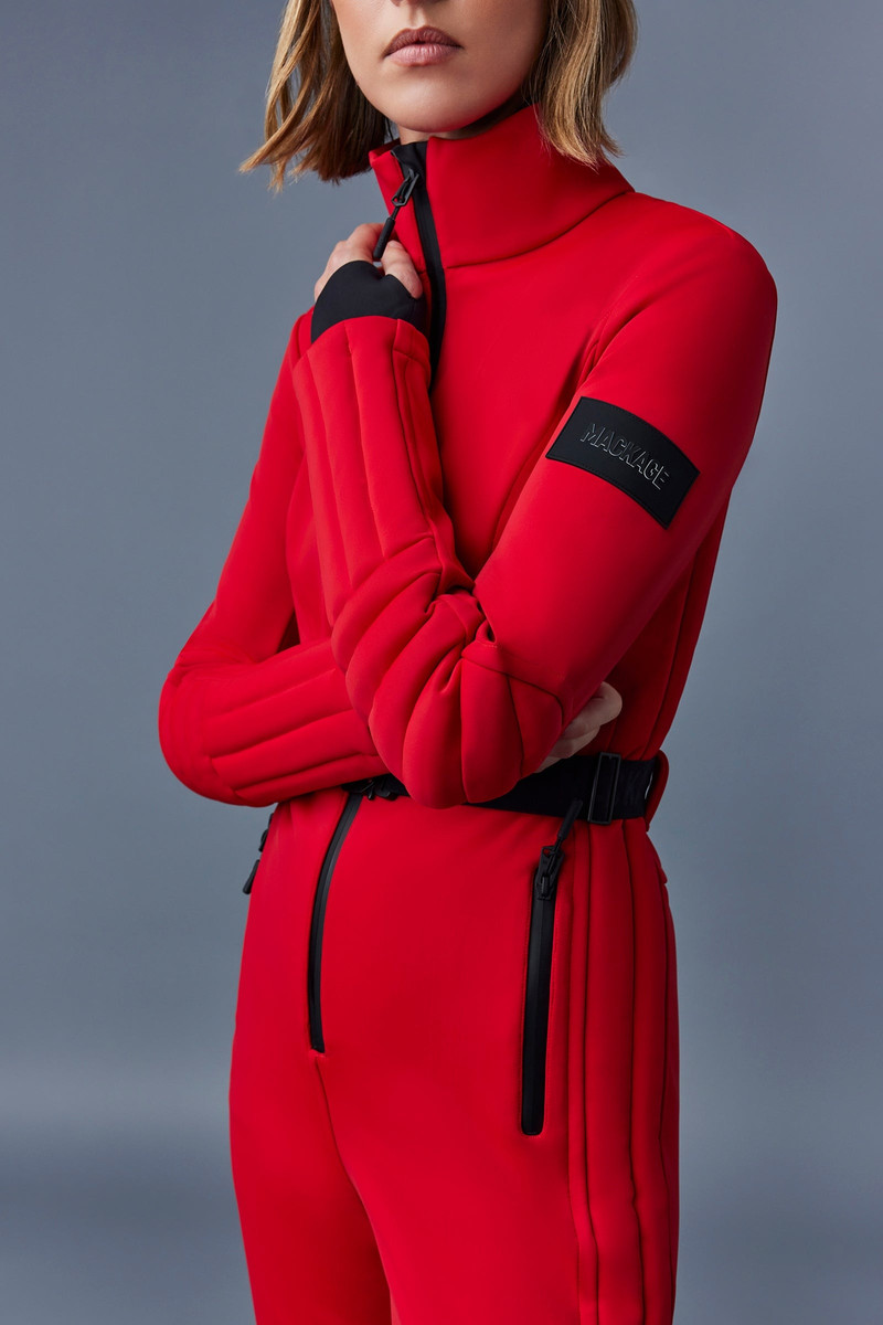 SHAWNA Techno fleece ski suit with articulated sleeves and knees 7