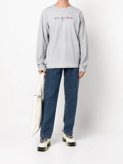 Alexander Wang debossed-logo long-sleeved T-shirt outlook