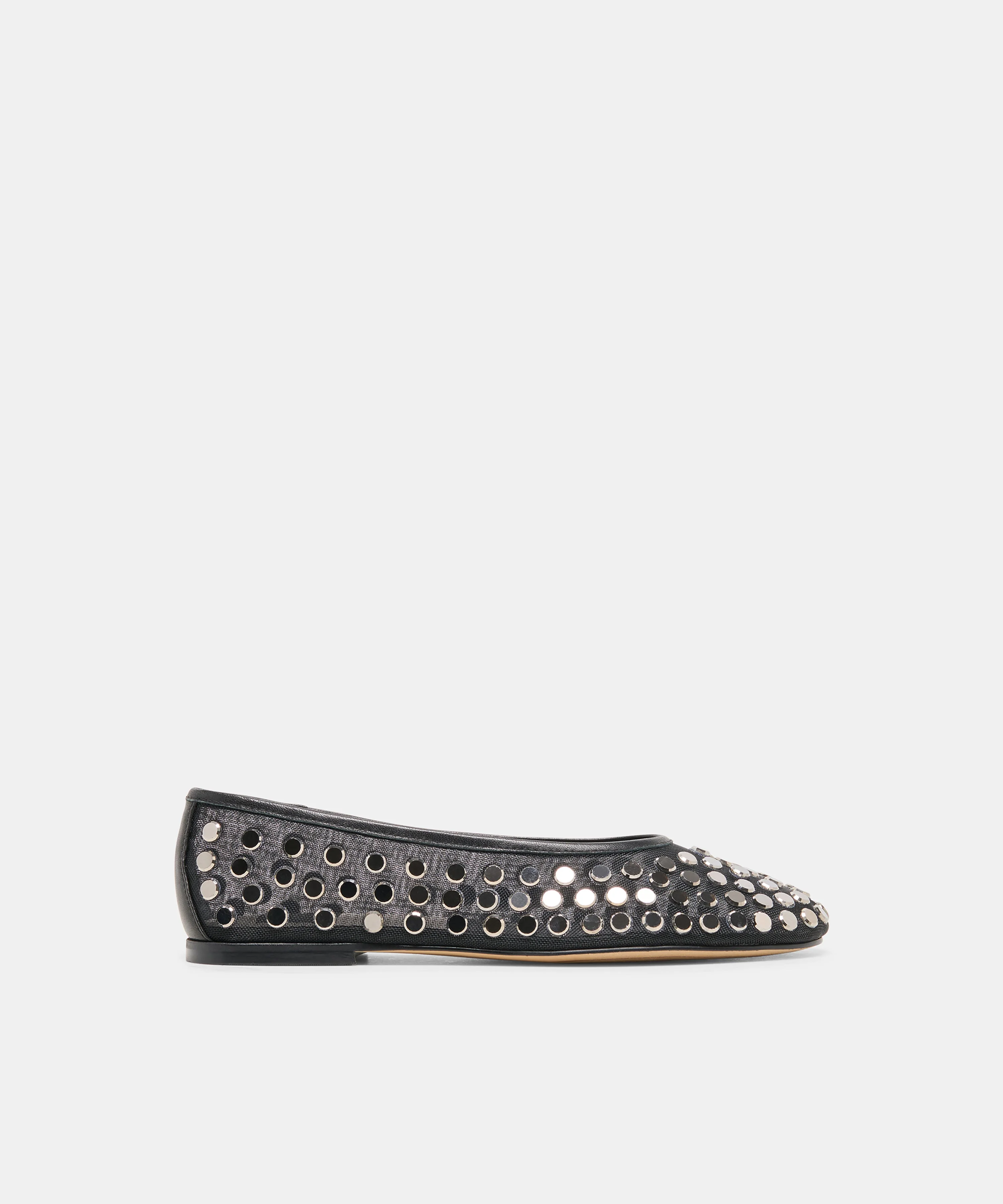 CALIA STUD BALLET FLATS ONYX MESH - 1