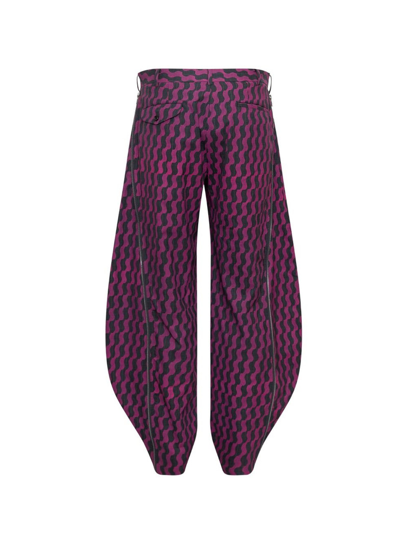 Comme des Garçons Homme Plus wave-print zip-detail loose fit jeans outlook