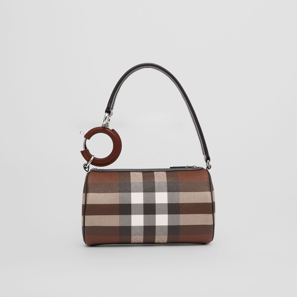 Mini Check and Leather Rhombi Bag - 7