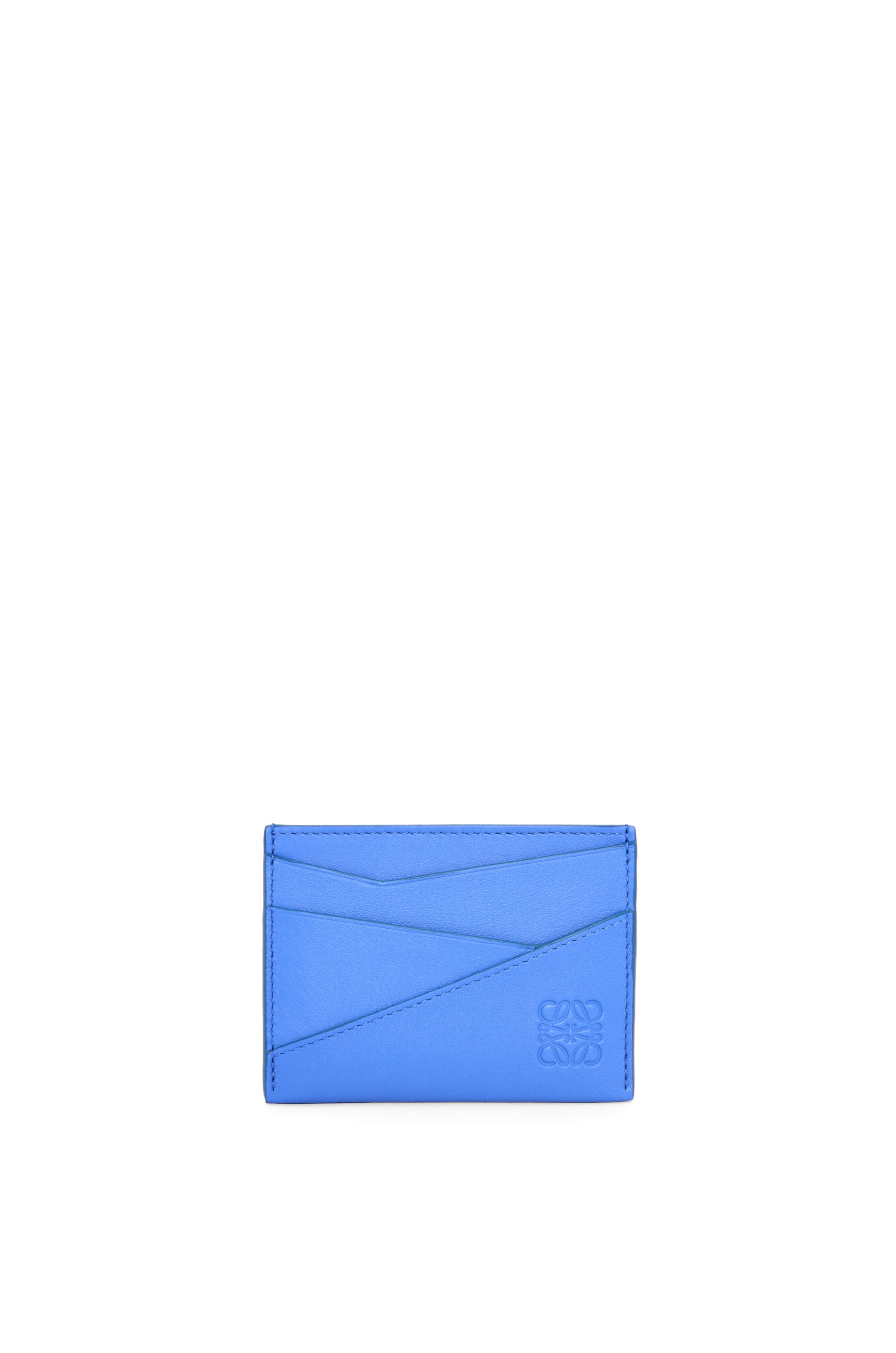 Puzzle Edge plain cardholder in classic calfskin - 1