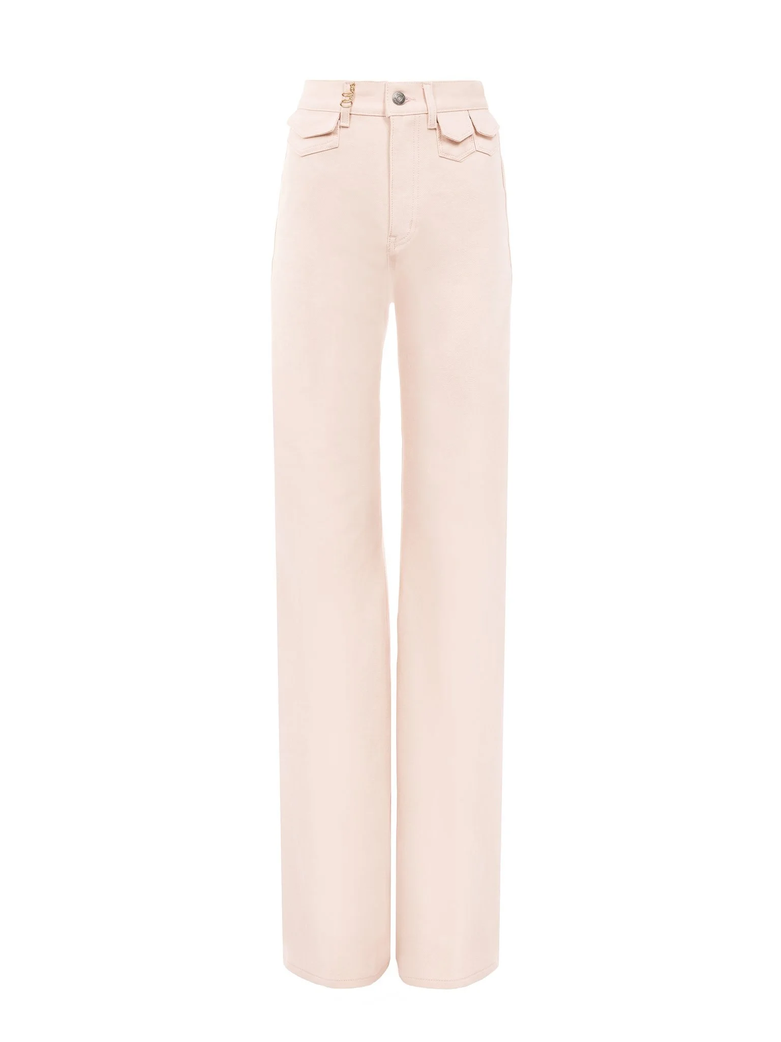 HIGH-RISE FLARE JEANS IN DENIM - 1