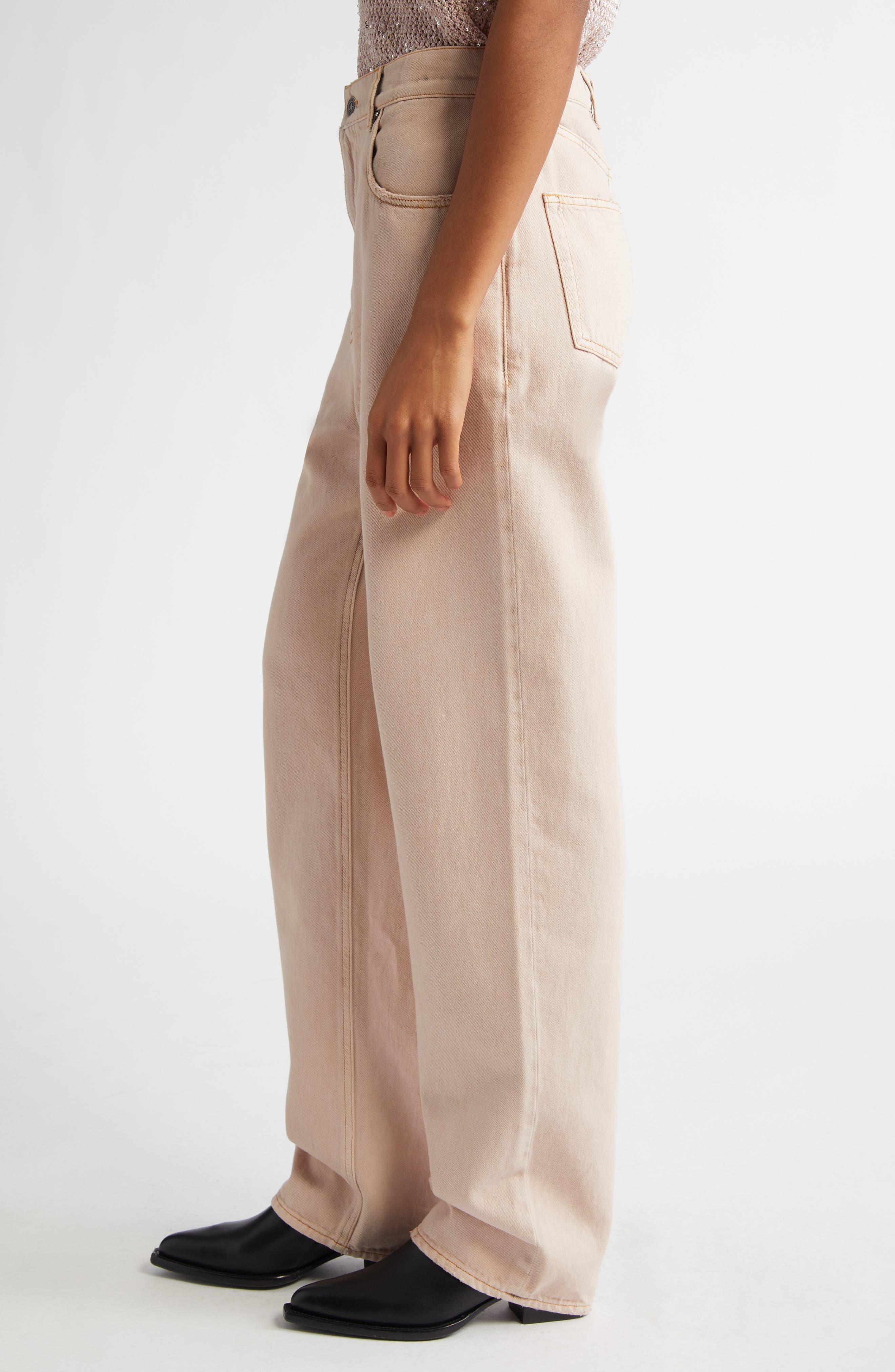 Golden Goose Journey Marble Dyed Relaxed Fit Jeans in Shadow Gray at Nordstrom - 4