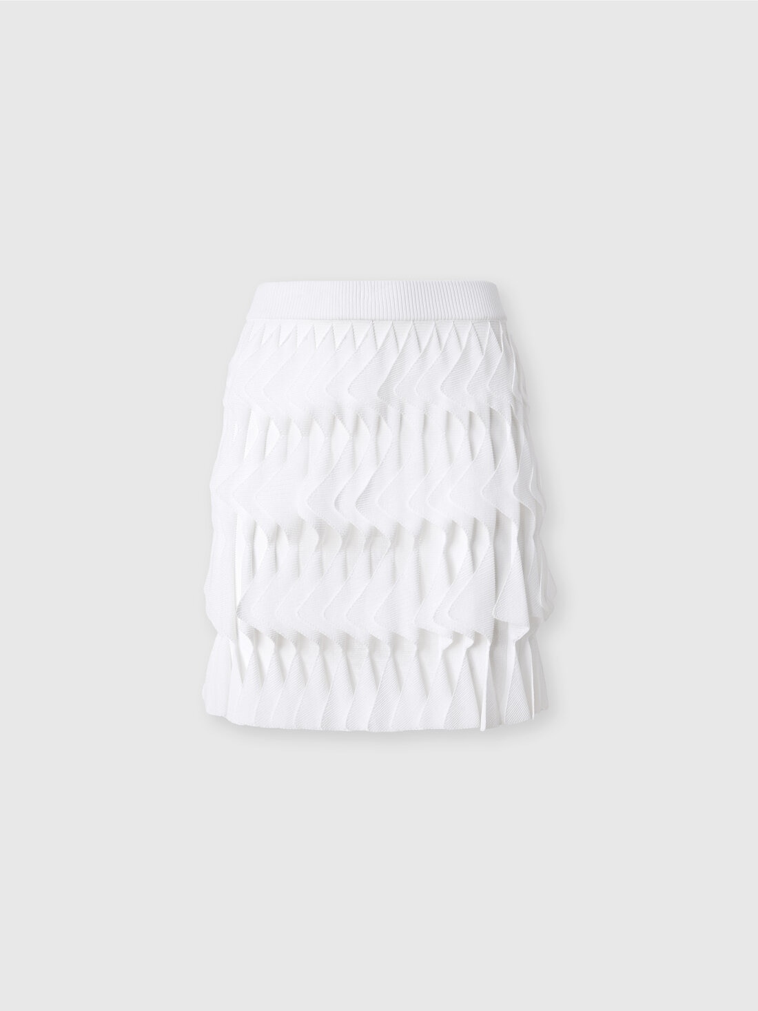 Short skirt with geometric tiers - 1