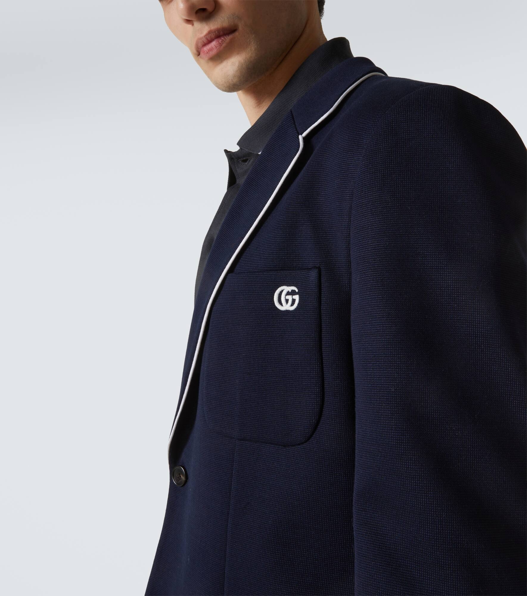 Double G cotton jersey blazer - 6