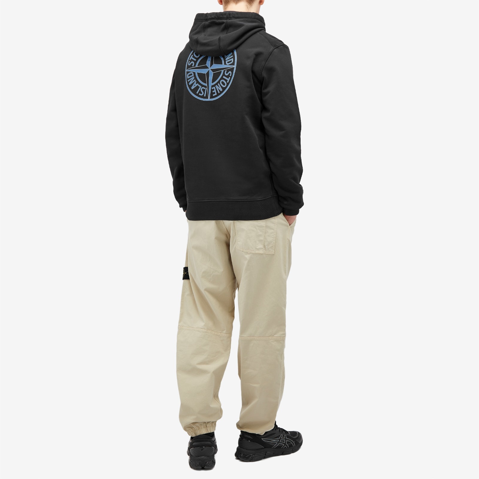 Stone Island Badge Back Print Hoodie - 4