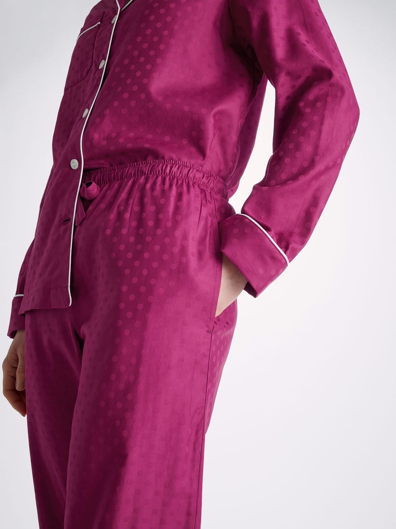 Women's Pyjamas Kate 7 Cotton Jacquard Berry - 2