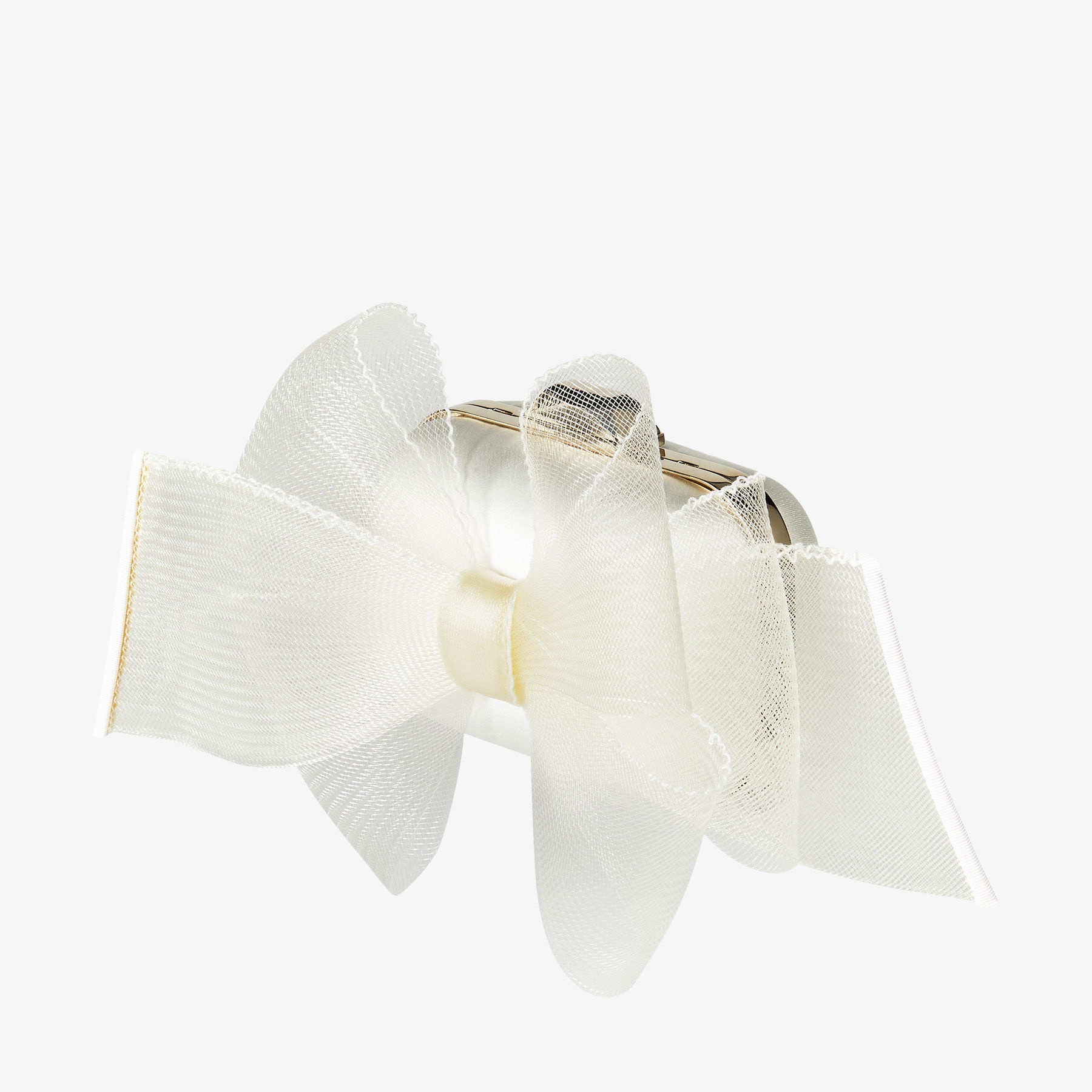Micro Cloud
Latte Satin Mini Bag with Aveline Bow - 5