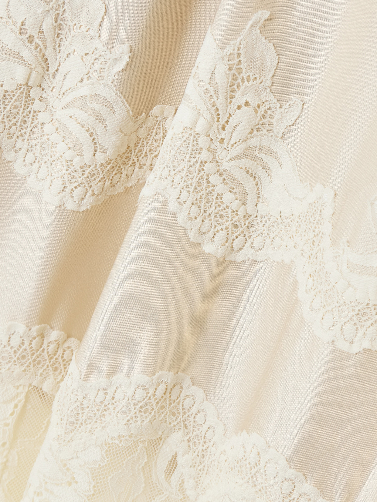 Lace-trimmed Silk-satin Maxi Dress - 4