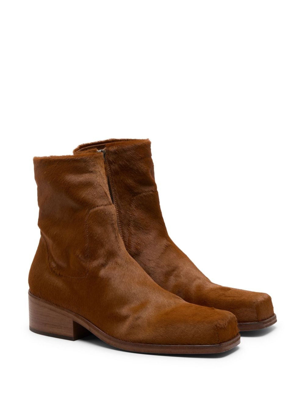 square-toe ankle boots - 4
