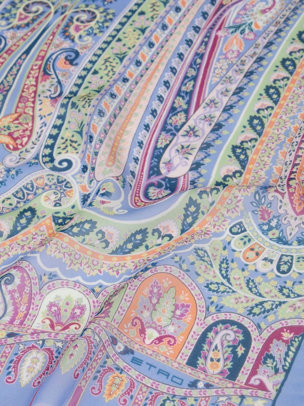 paisley-print frayed scarf - 2