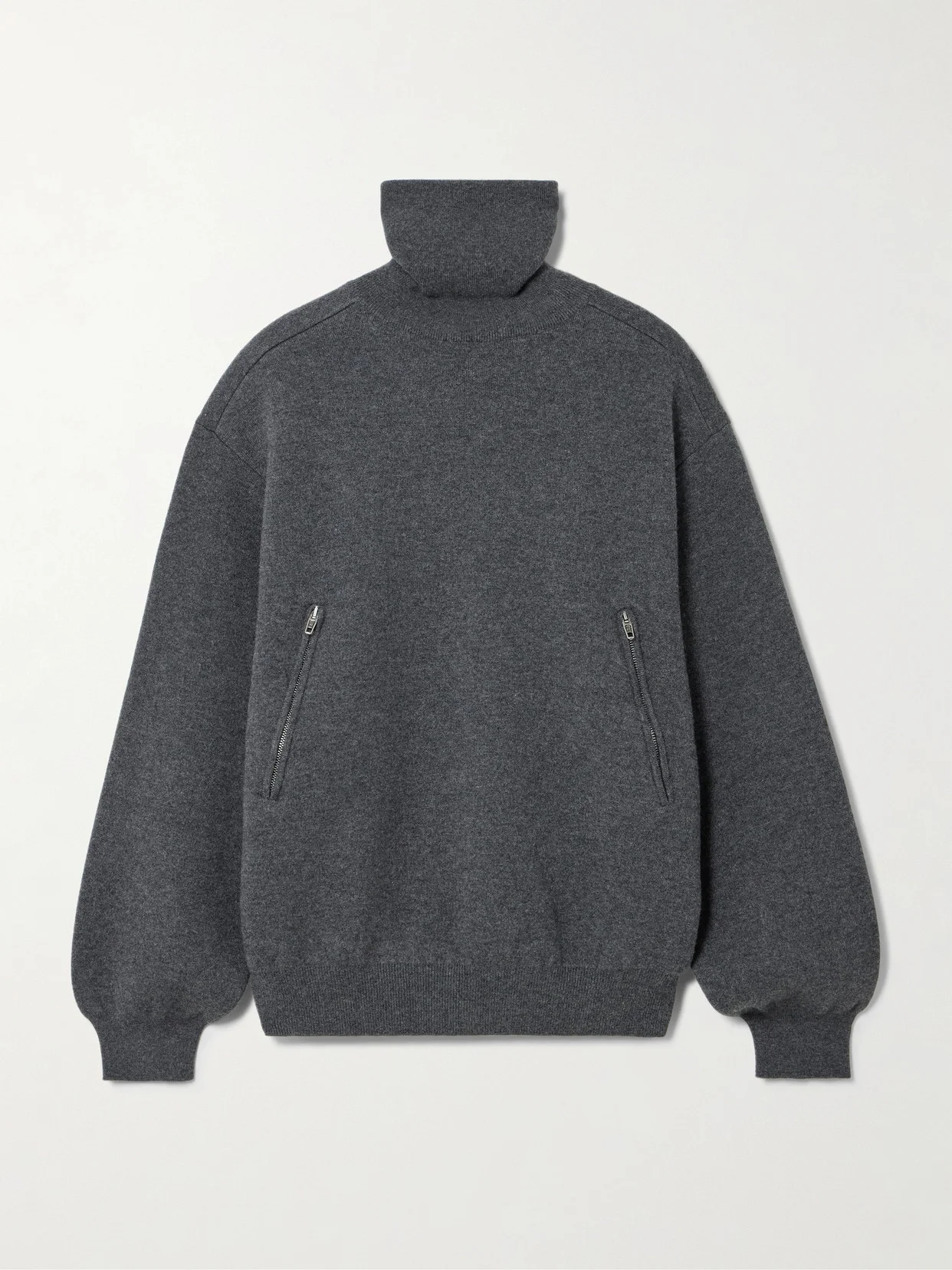 Back-to-front Wool-blend Turtleneck Sweater - 1