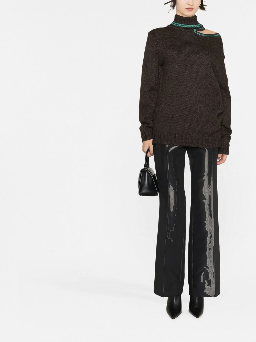 double-neck knitted jumper - 3