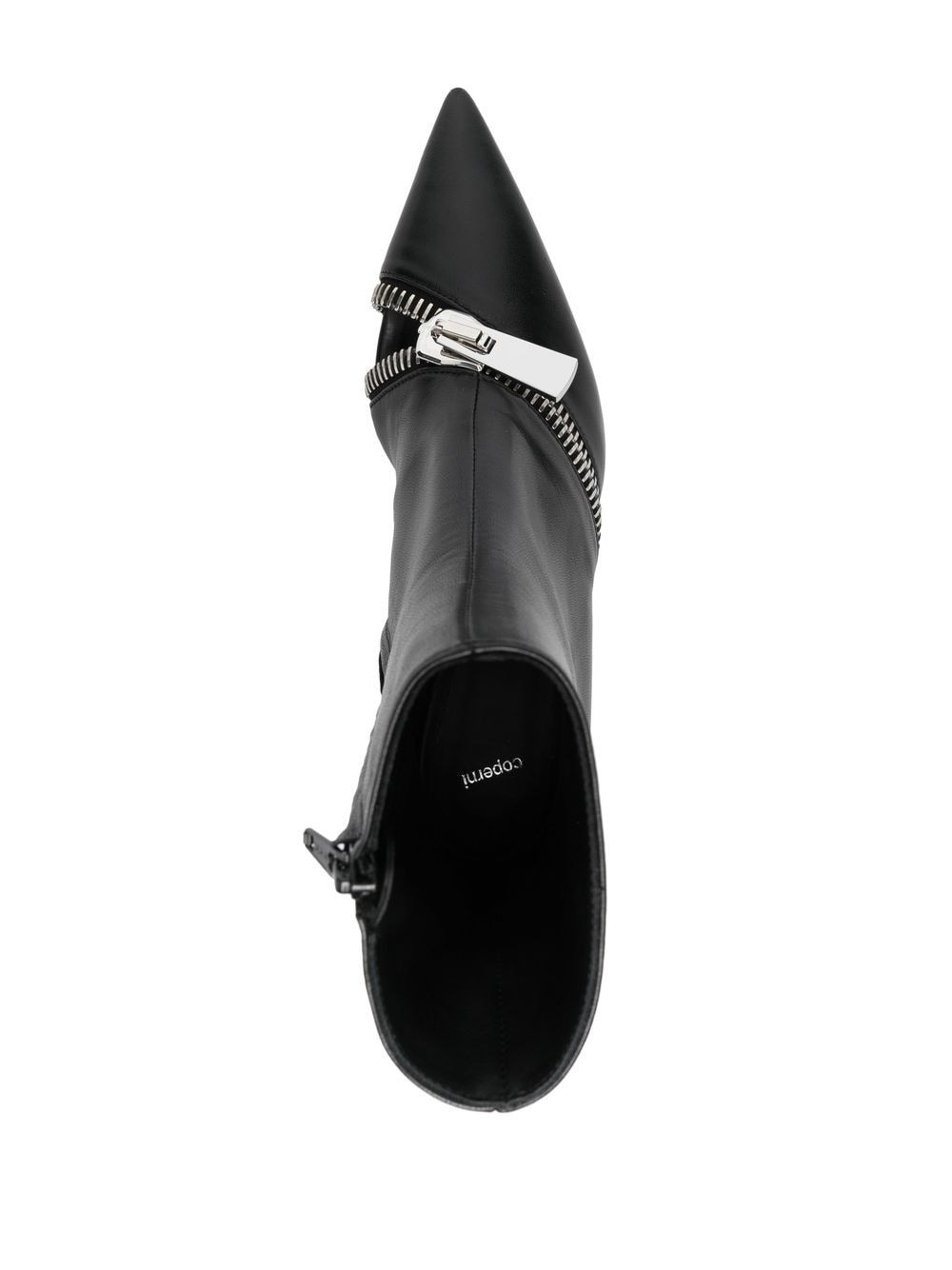 ZIP ANKLE BLACK LEATHER BOOT - 3